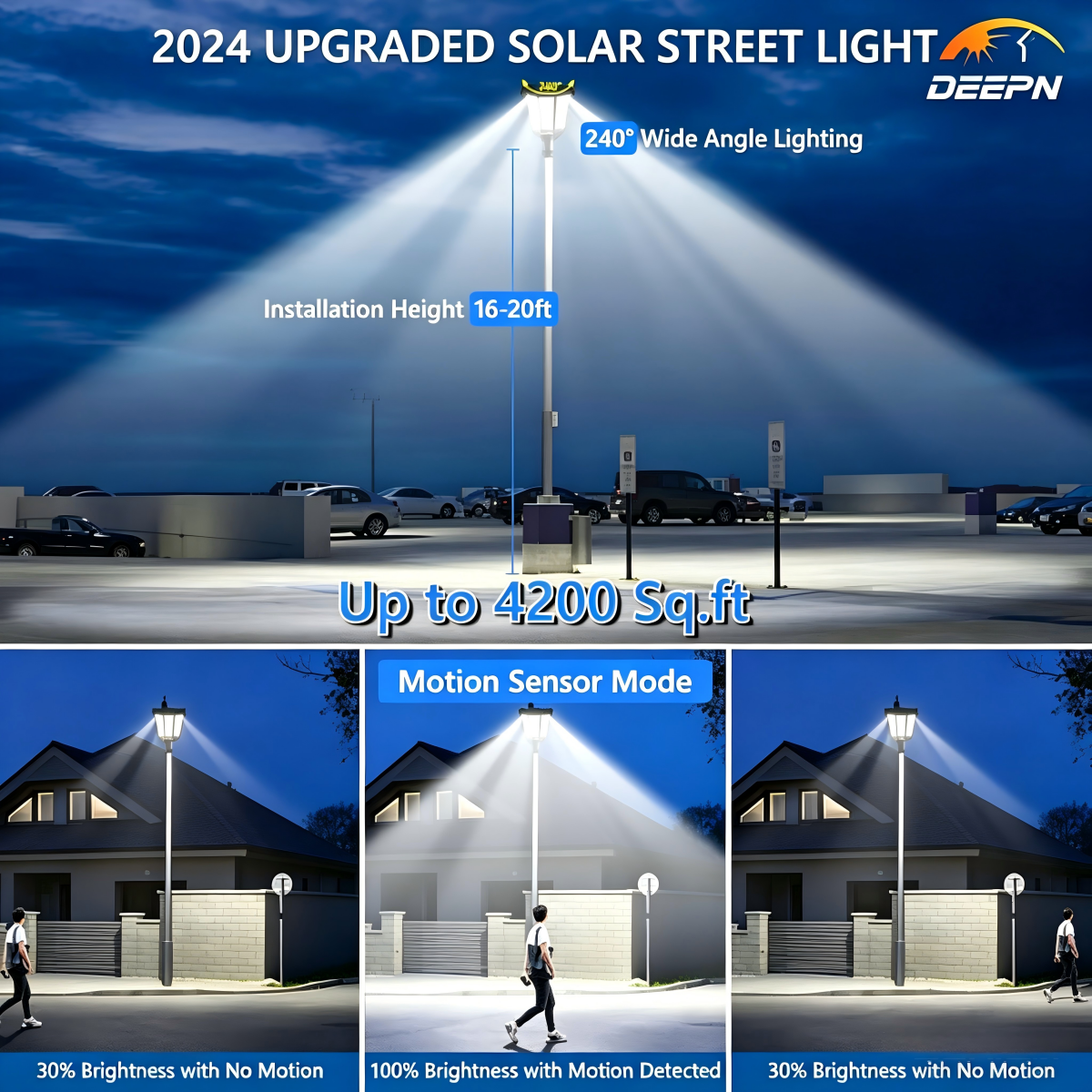 9000W Ultra Bright Solar Led Street Light System