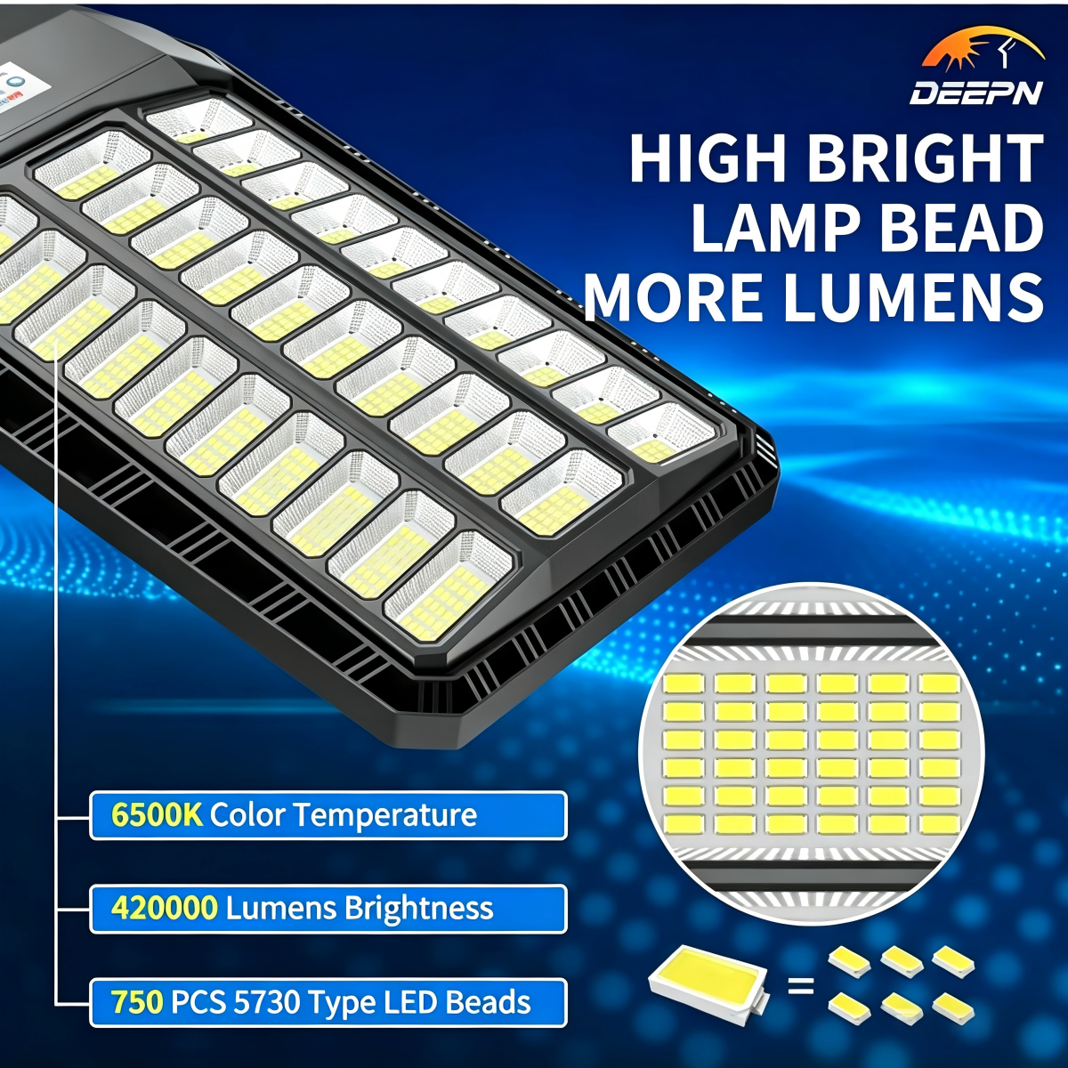 9000W Ultra Bright Solar Led Street Light System
