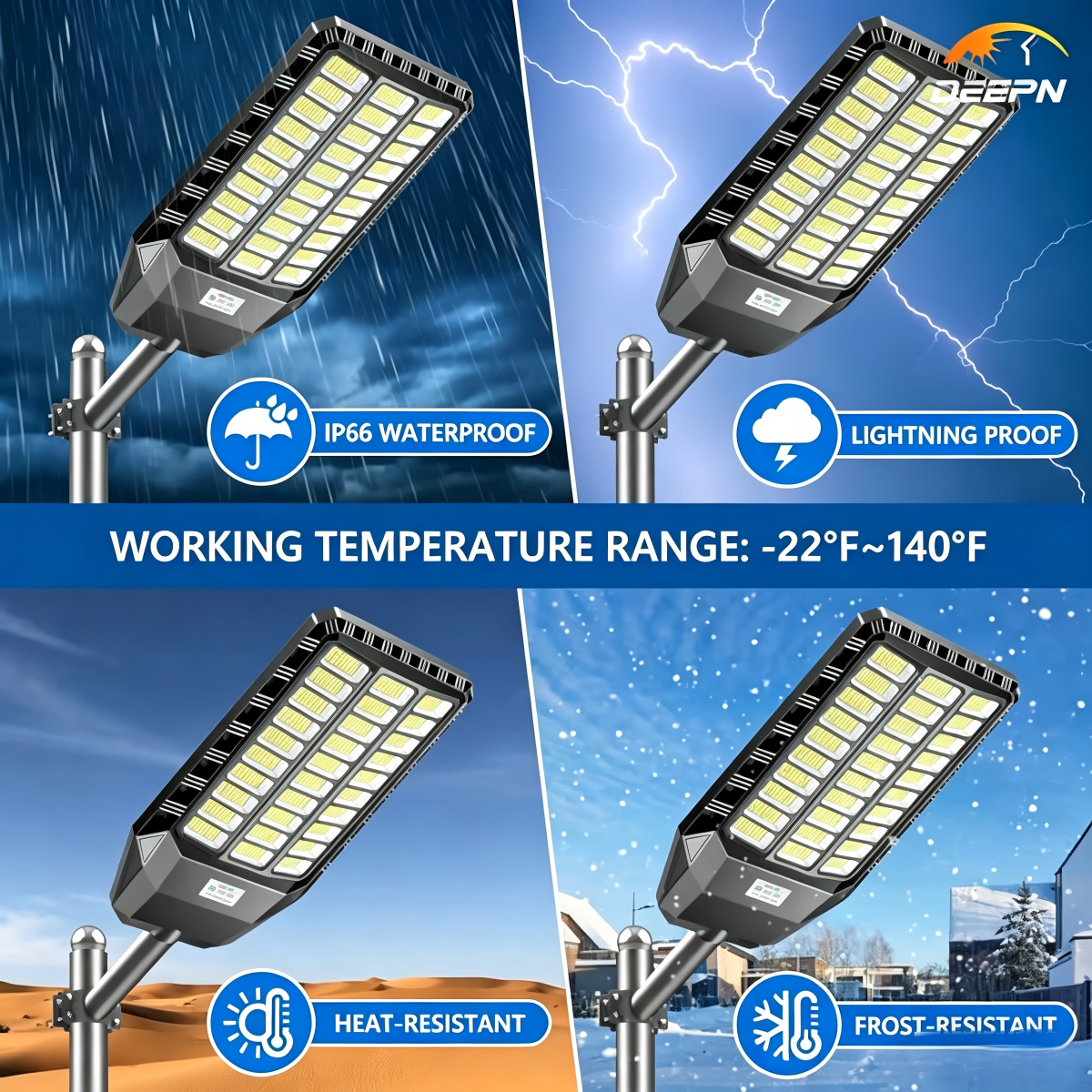 9000W Ultra Bright Solar Led Street Light System