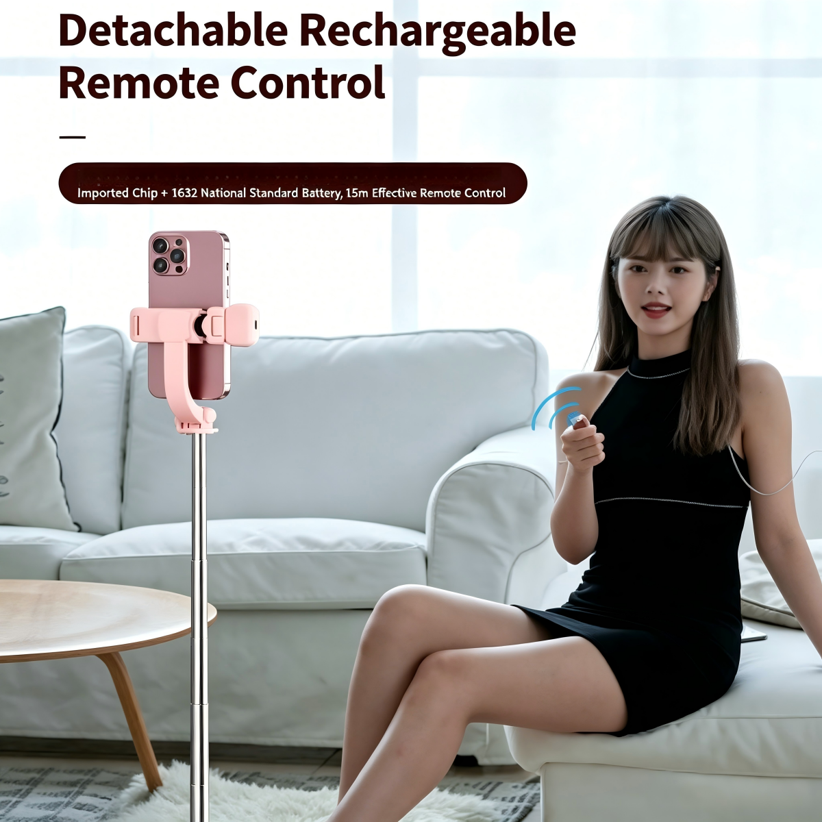 2-in-1 Selfie Stick Tripod With Bluetooth Remote Fill Light 360° Rotation Phone Stand